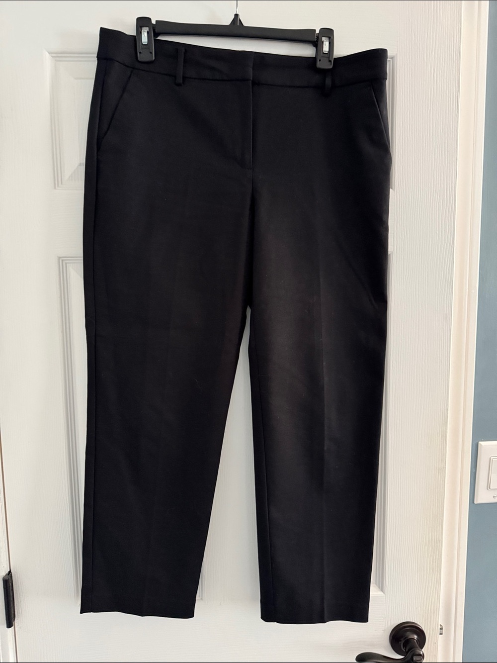 Womens Loft Black Riviera Slim cropped dress pant size 10 inseam 26.5”